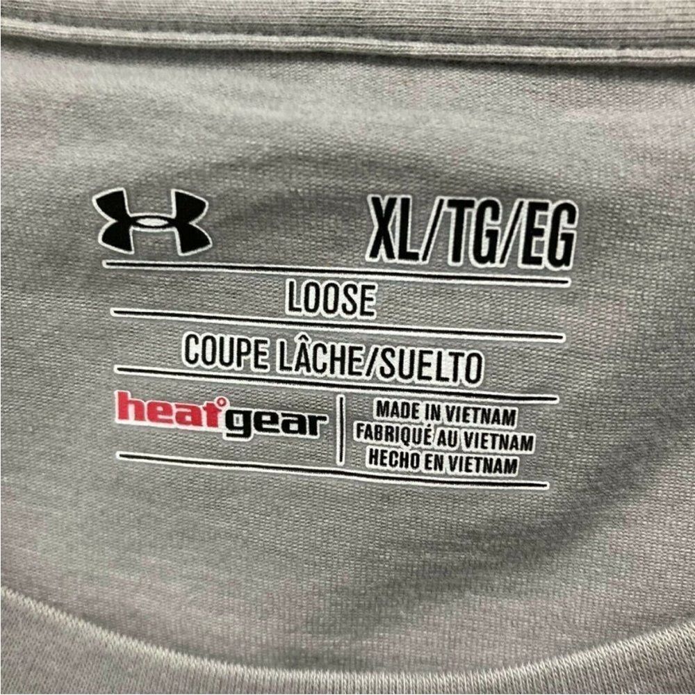 Under Armour Mens Grey Heat Gear Tee - Picture 3 of 6